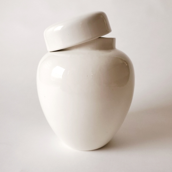 Vintage Beautiful & Simple Beauty Ivory Ceramic Ginger Jar - Picture 3 of 8